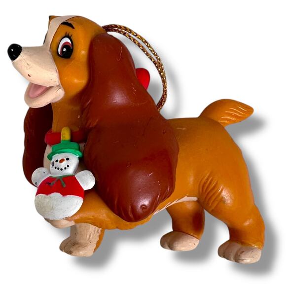 Vintage Disney Lady And The Tramp Dog Christmas Ornament Hanging Holiday Decor - Picture 1 of 7